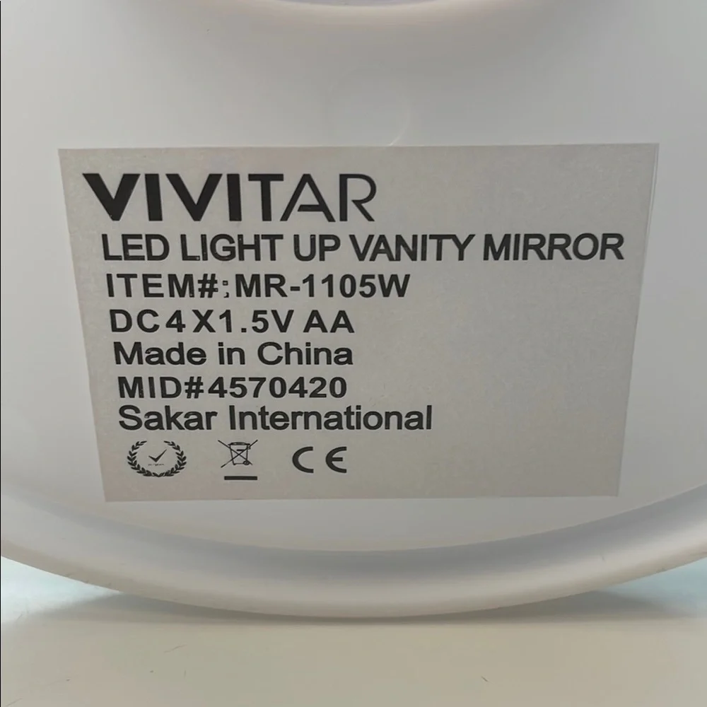 Vivitar White Vanity Mirror with LED Lights